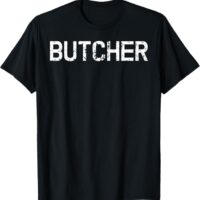 Fun Simple Creepy Vintage Style Butcher Halloween T-Shirt