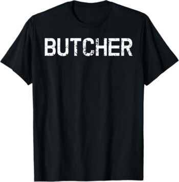 Fun Simple Creepy Vintage Style Butcher Halloween T-Shirt