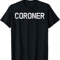 Fun Simple Creepy Vintage Style Coroner Halloween T-Shirt