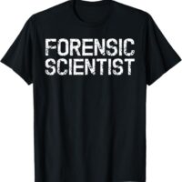 Fun Simple Creepy Vintage Style Forensic Scientist Halloween T-Shirt