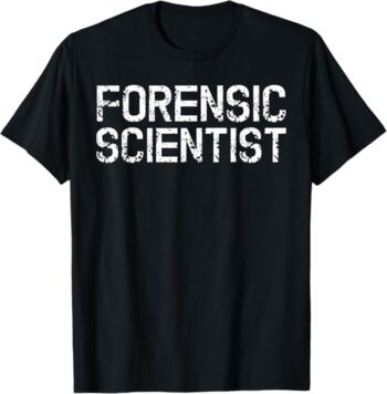 Fun Simple Creepy Vintage Style Forensic Scientist Halloween T-Shirt