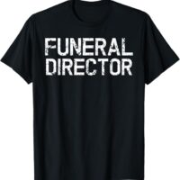 Fun Simple Creepy Vintage Style Funeral Director Halloween T-Shirt