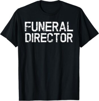 Fun Simple Creepy Vintage Style Funeral Director Halloween T-Shirt