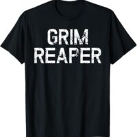 Fun Simple Creepy Vintage Style Grim Reaper Halloween T-Shirt