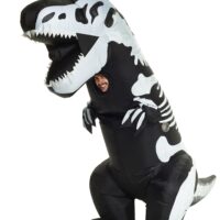 Inflatable Skeleton T-Rex Costume for Adults