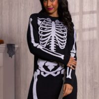 Skeleton Sweater Dress for Women