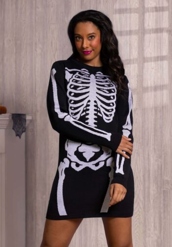 Skeleton Sweater Dress for Women