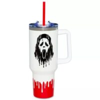 Stay Scary Ghost Face Travel Tumbler with Straw - 40 oz