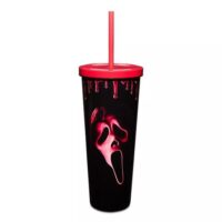 Red Blood Drip Ghost Face Cup with Straw - 20 oz.