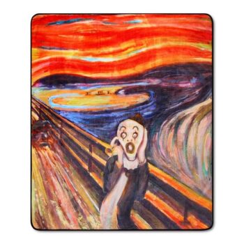 The Scream Art the Clown Painting Fleece Blanket - Terrifier