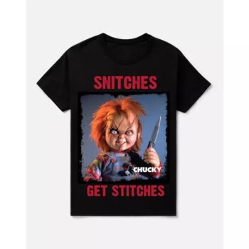 Chucky Snitches Get Stitches T Shirt