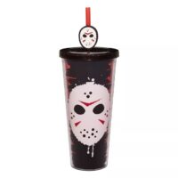 Friday the 13th Jason Mask Cup with Straw Topper - 24 oz.