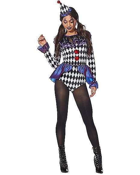 Adult Carnival Clown Bodysuit Costume - FOREVER HALLOWEEN