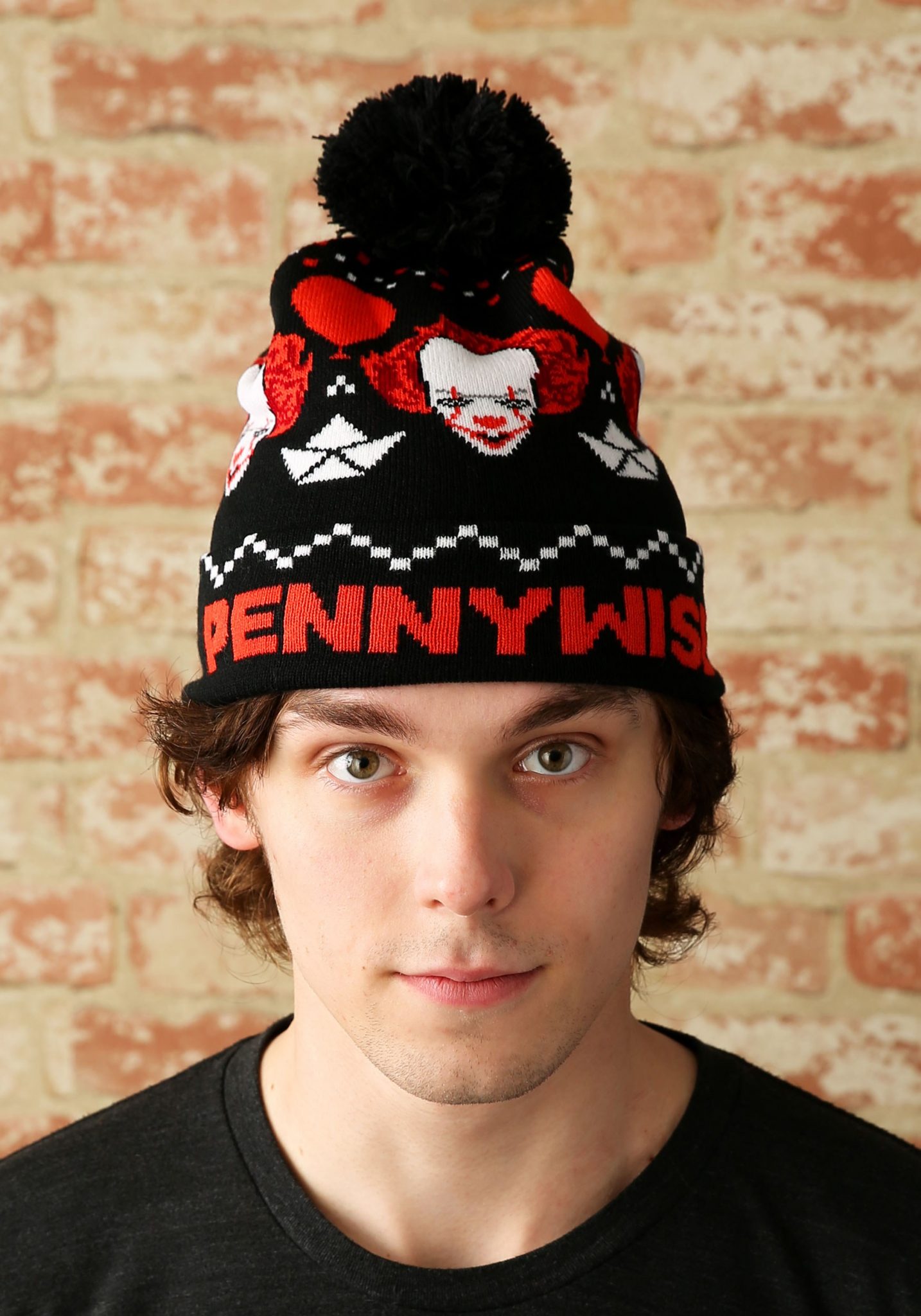 Stephen King's IT: Pennywise the Clown Ugly Christmas Pom Beanie